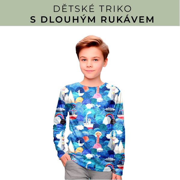 DĚTSKÝ střih - triko dlouhý rukáv