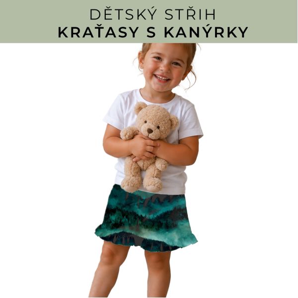 Dětský střih - Kraťásky s kanýrkem