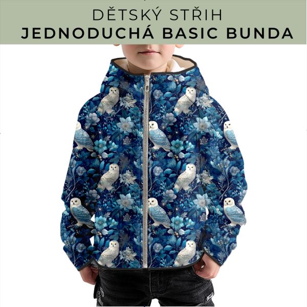 Dětský střih - jednoduchá dětská BASIC  bunda