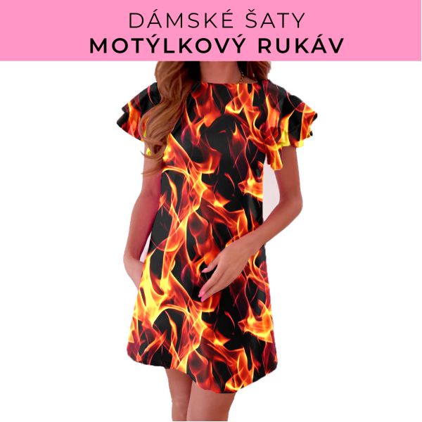 DÁMSKÝ střih - šaty s motýlkovým rukávem