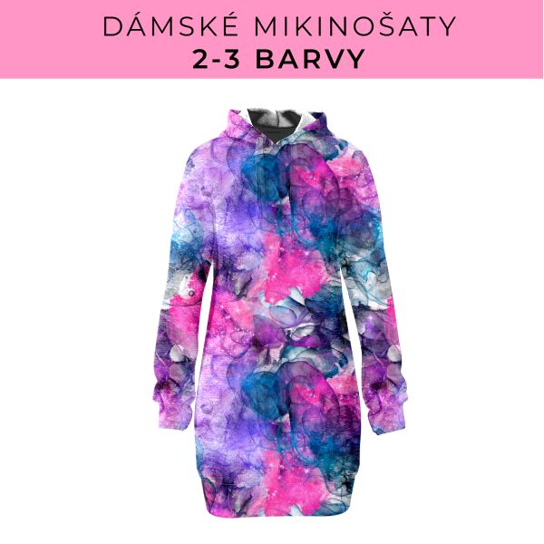 DÁMSKÝ střih - Mikinošaty 2-3 barvy