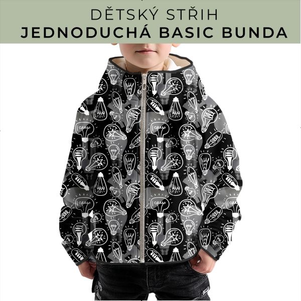 Dětský střih - jednoduchá dětská BASIC  bunda