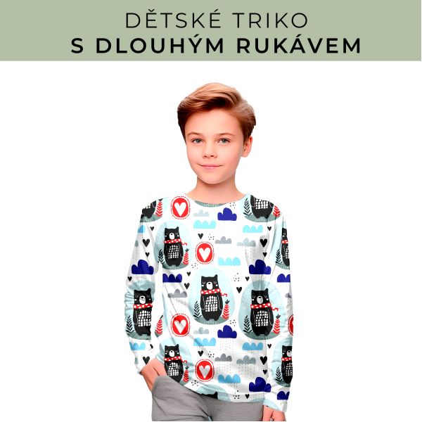 DĚTSKÝ střih - triko dlouhý rukáv