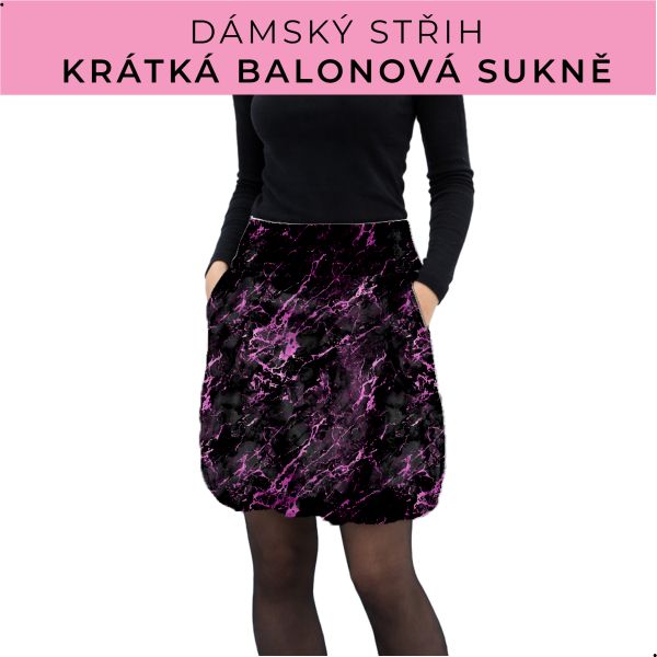 Dámský střih - balonová krátká sukně