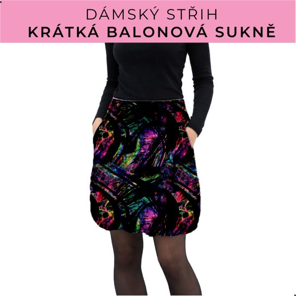 Dámský střih - balonová krátká sukně