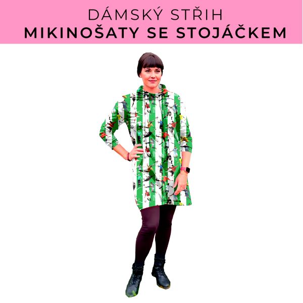 Dámský střih - mikinové šaty se stojáčkem