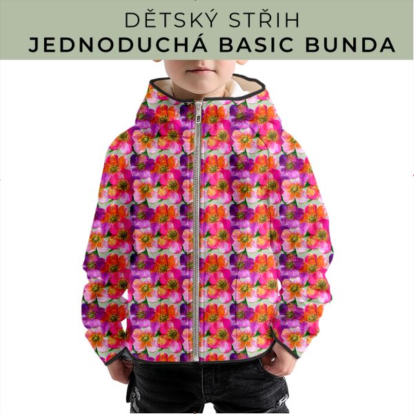 Dětský střih - jednoduchá dětská BASIC  bunda