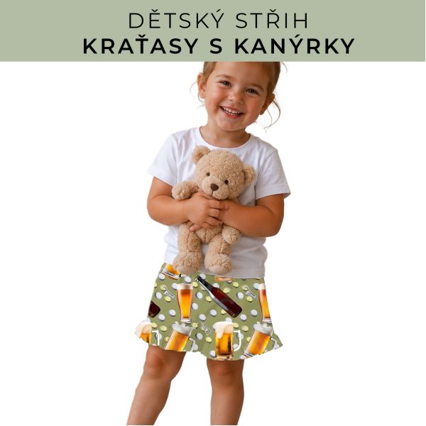 Dětský střih - Kraťásky s kanýrkem