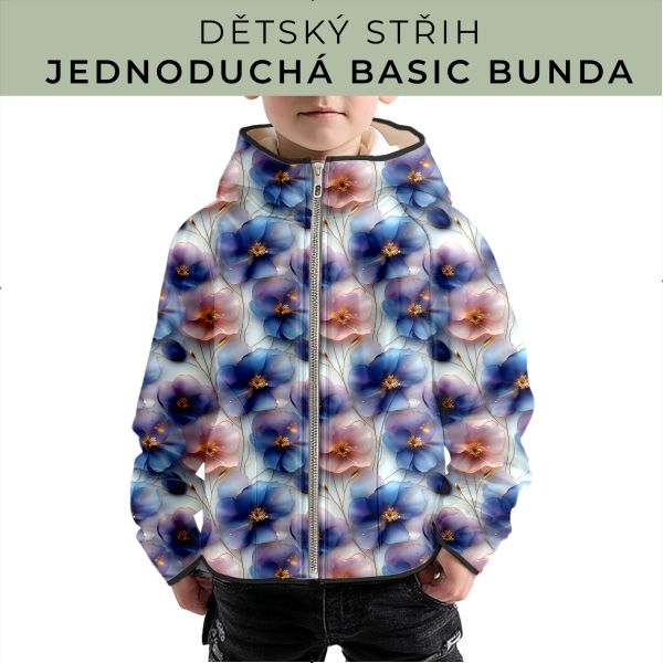 Dětský střih - jednoduchá dětská BASIC  bunda