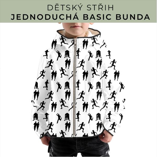 Dětský střih - jednoduchá dětská BASIC  bunda
