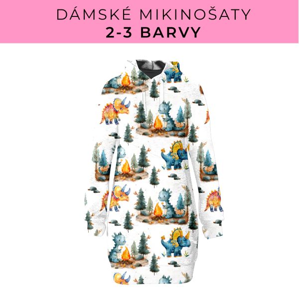 DÁMSKÝ střih - Mikinošaty 2-3 barvy