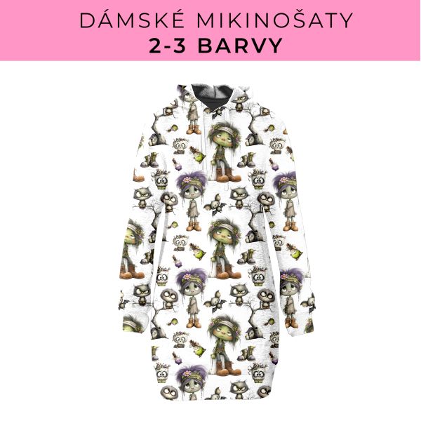 DÁMSKÝ střih - Mikinošaty 2-3 barvy