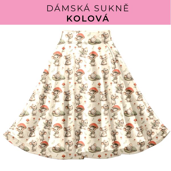 DÁMSKÝ střih - Kolová sukně