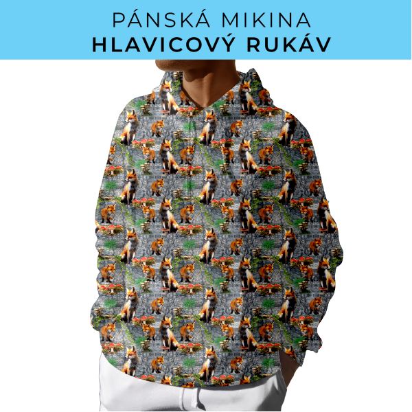 PÁNSKÝ střih - mikina s kapucí