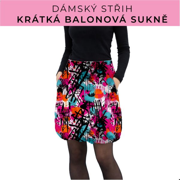 Dámský střih - balonová krátká sukně