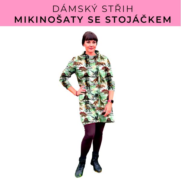 Dámský střih - mikinové šaty se stojáčkem