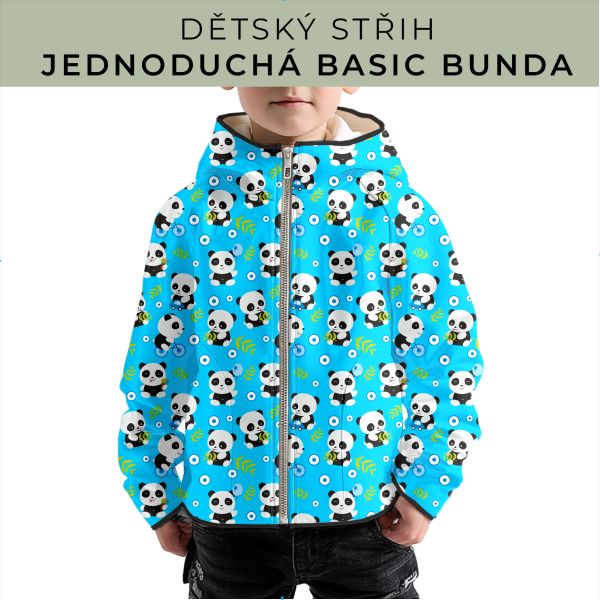 Dětský střih - jednoduchá dětská BASIC  bunda