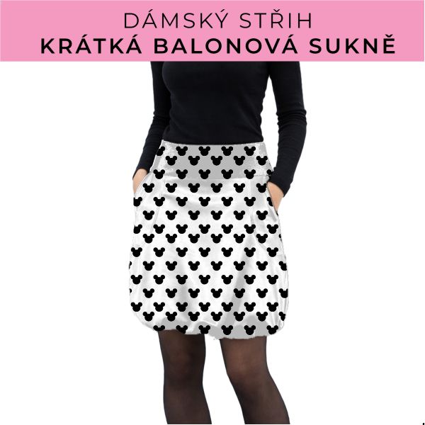 Dámský střih - balonová krátká sukně
