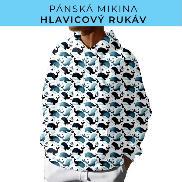 PÁNSKÝ střih - mikina s kapucí