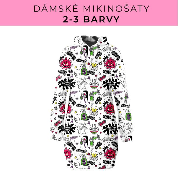 DÁMSKÝ střih - Mikinošaty 2-3 barvy