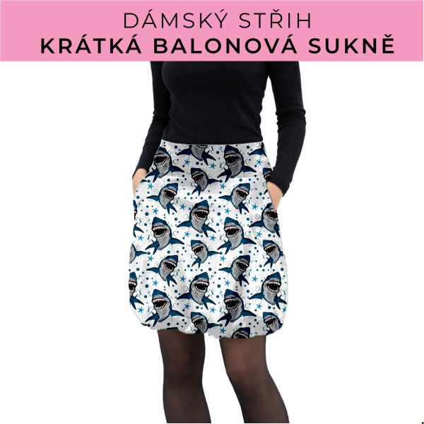 Dámský střih - balonová krátká sukně