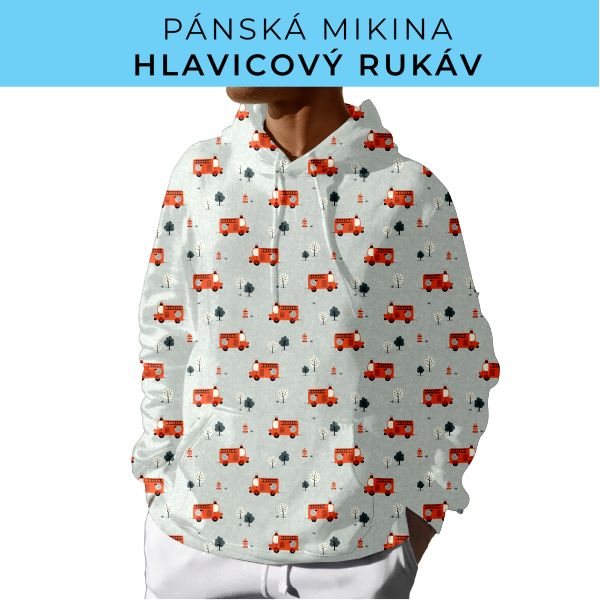 PÁNSKÝ střih - mikina s kapucí