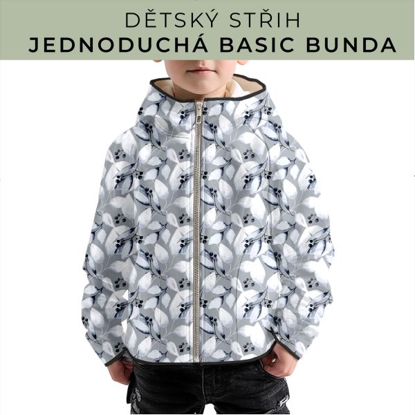 Dětský střih - jednoduchá dětská BASIC  bunda