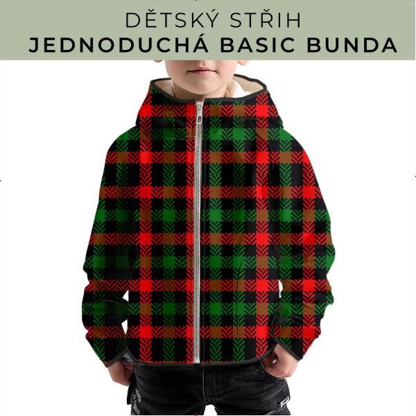Dětský střih - jednoduchá dětská BASIC  bunda