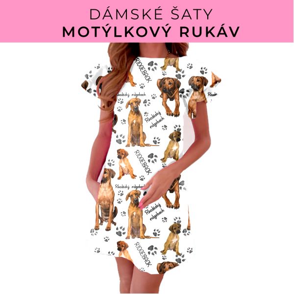 DÁMSKÝ střih - šaty s motýlkovým rukávem