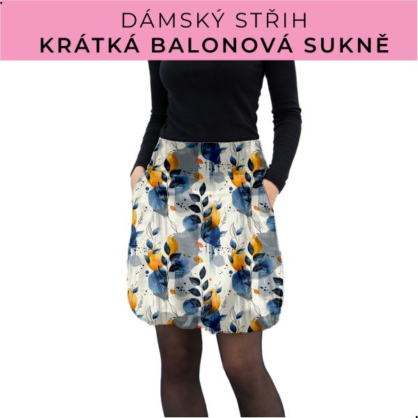 Dámský střih - balonová krátká sukně