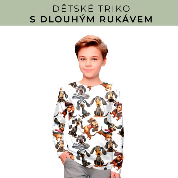 DĚTSKÝ střih - triko dlouhý rukáv