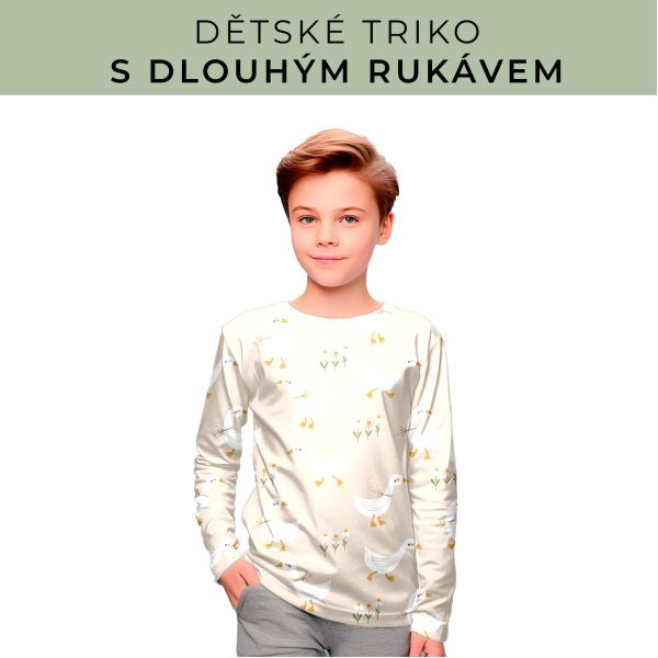 DĚTSKÝ střih - triko dlouhý rukáv
