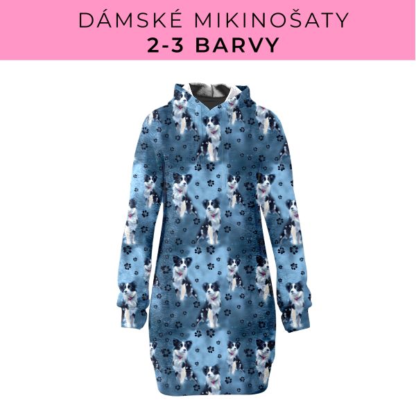 DÁMSKÝ střih - Mikinošaty 2-3 barvy