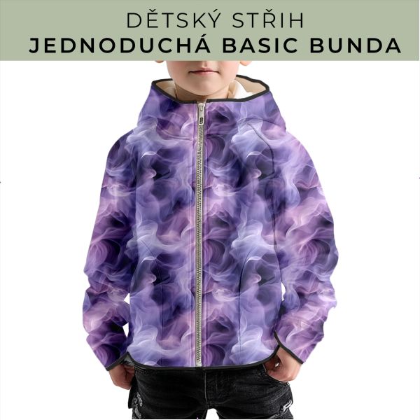 Dětský střih - jednoduchá dětská BASIC  bunda