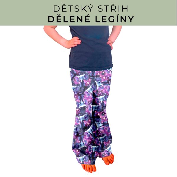 Dětský střih - Dělené legíny