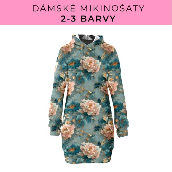 DÁMSKÝ střih - Mikinošaty 2-3 barvy