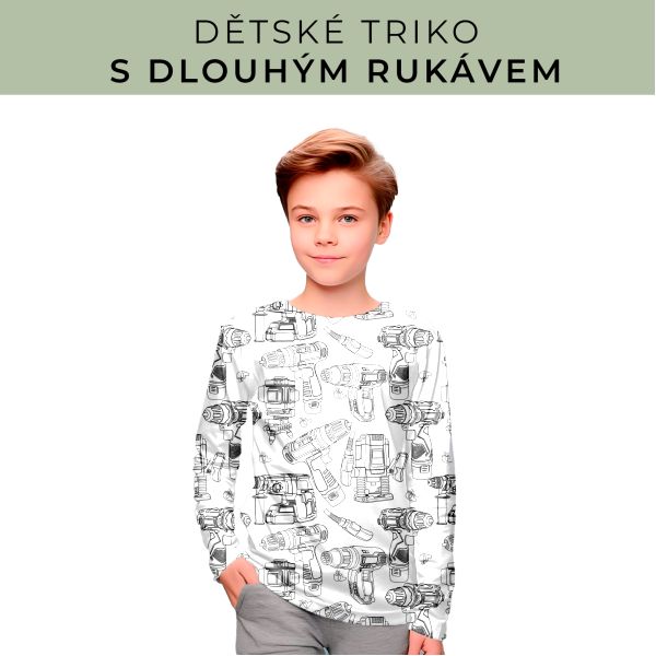 DĚTSKÝ střih - triko dlouhý rukáv