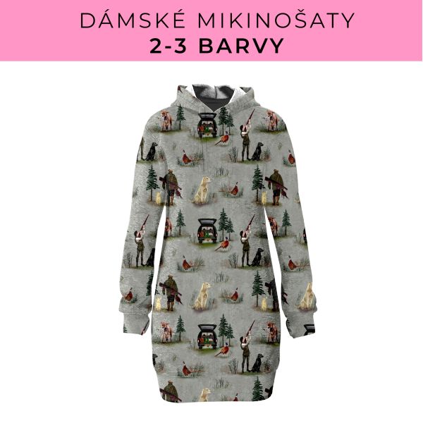 DÁMSKÝ střih - Mikinošaty 2-3 barvy