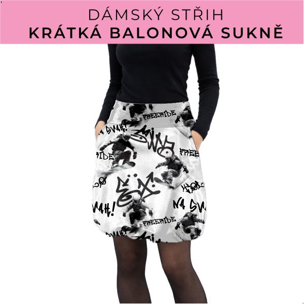 Dámský střih - balonová krátká sukně