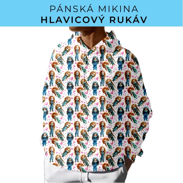 PÁNSKÝ střih - mikina s kapucí