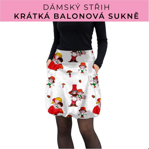 Dámský střih - balonová krátká sukně