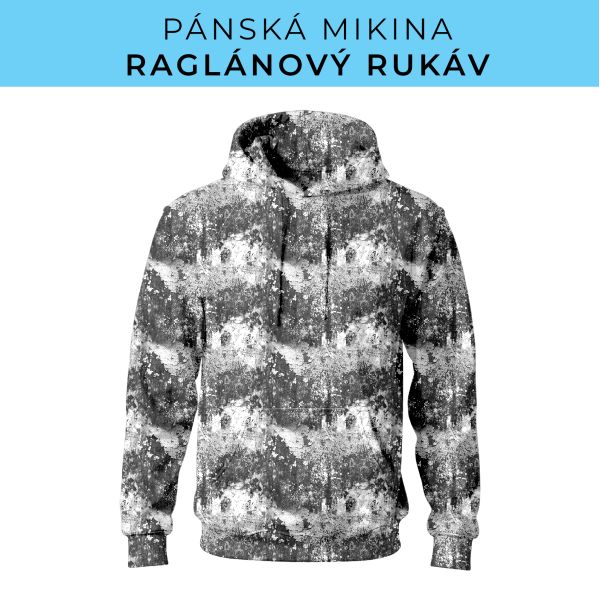 PÁNSKÝ střih - mikina raglan ZÁKLADNÍ s kapucí