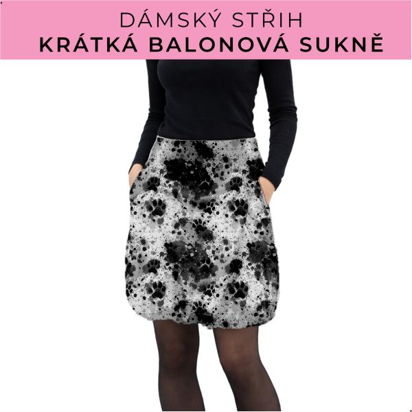 Dámský střih - balonová krátká sukně