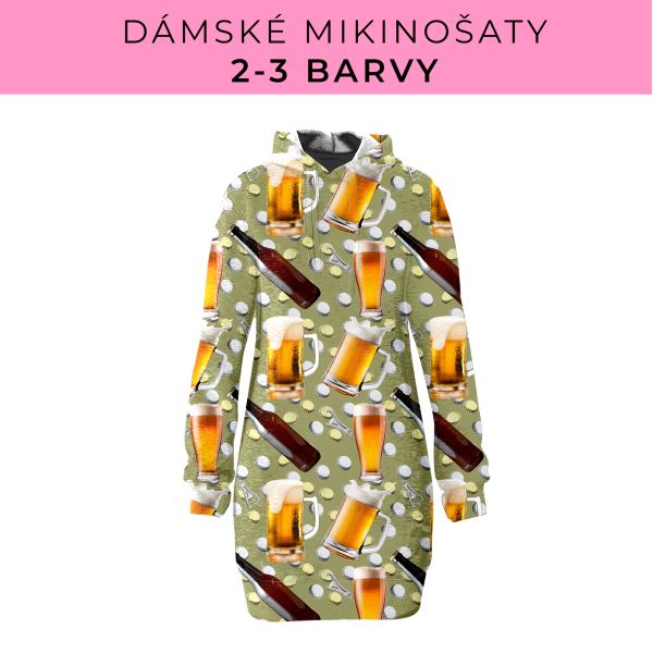 DÁMSKÝ střih - Mikinošaty 2-3 barvy