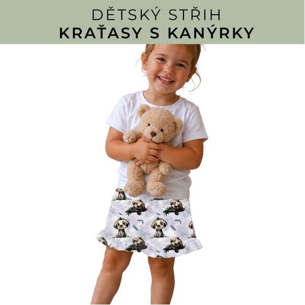 Dětský střih - Kraťásky s kanýrkem