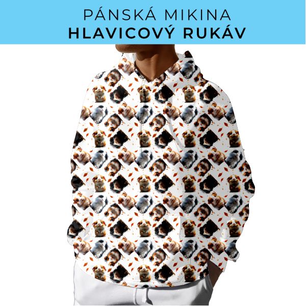 PÁNSKÝ střih - mikina s kapucí