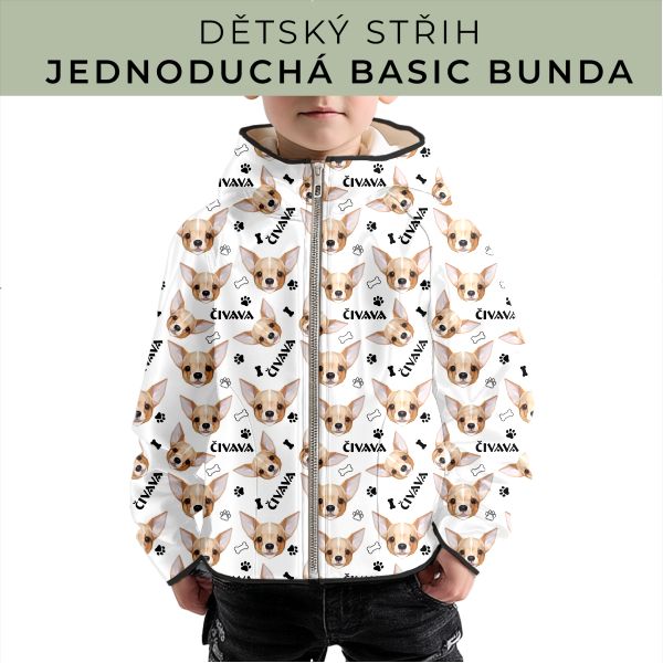 Dětský střih - jednoduchá dětská BASIC  bunda