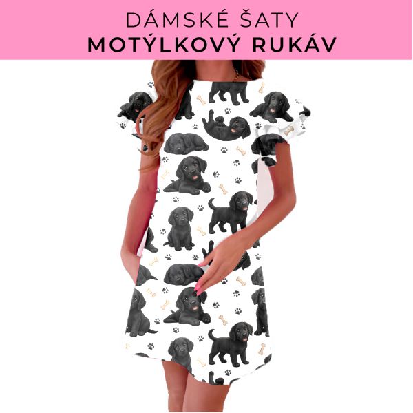 DÁMSKÝ střih - šaty s motýlkovým rukávem