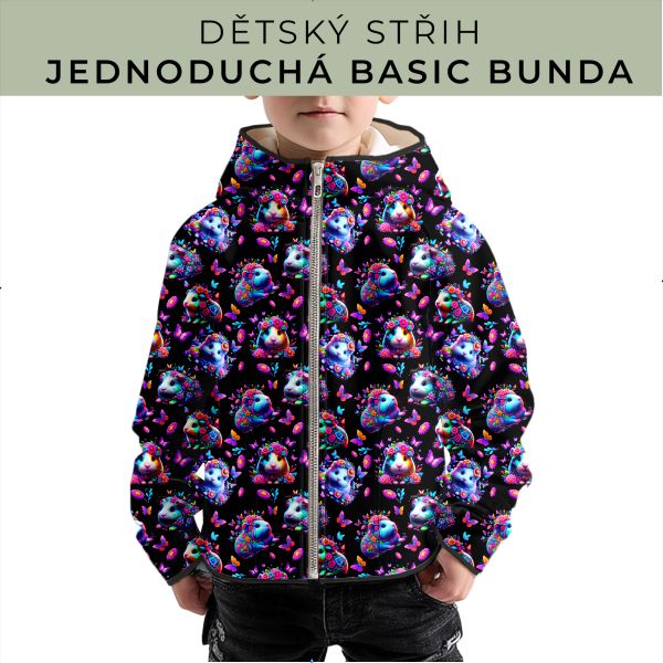 Dětský střih - jednoduchá dětská BASIC  bunda