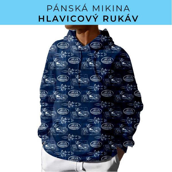 PÁNSKÝ střih - mikina s kapucí